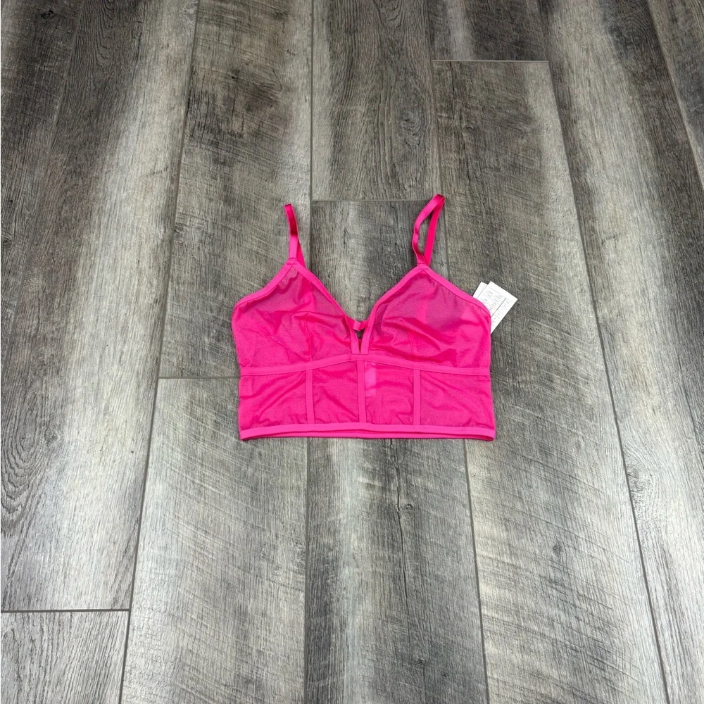 Auden Dark Pink Mesh Bralette